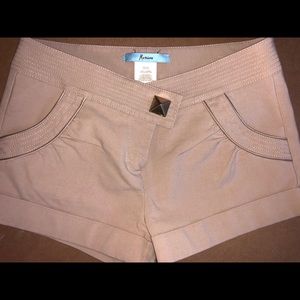 Marciano Tan shorts size6 with studs